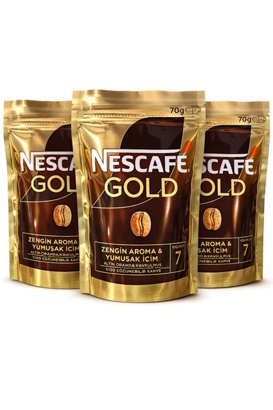 Nescafe Gold 70 gr Çözünebilir Kahve x 3 Adet ürün görseli 1