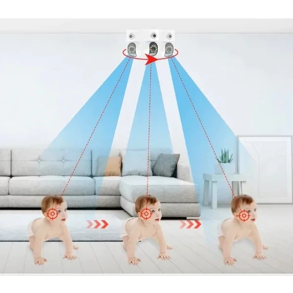 Çift Lensli İç Mekan Wi-Fi Kamera - Resim 3