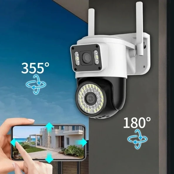 Çift Lensli Dış Mekan Wi-Fi Kamera - Resim 2