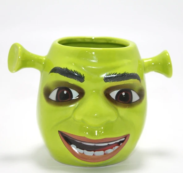 3d Shrek Tasarımı Porselen Kupa Bardak Alk4507 mirKH002K-ALK4507 ürün görseli 1