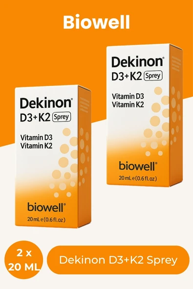 Biowell Dekinon D3K2 Sprey 20 ml x 2 Adet ürün görseli 1