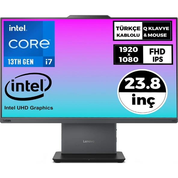 Thinkcentre Neo 50A 24 G5 I7-13620H 64GB 2tb SSD 23.8" Fhd Freedos Aıo Pc 12SC000KTR 006 ürün görseli 1