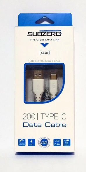 Subzero CL48 TYP-C Hızlı Şarj ve Data Kablosu 2,4A /2M - Resim 5