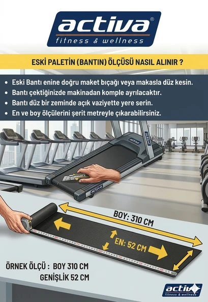 50x373 Koşu Bandı Paleti / Kayışı / Bantı (Profosyonel Çift Kat 2.2 mm) - Resim 3
