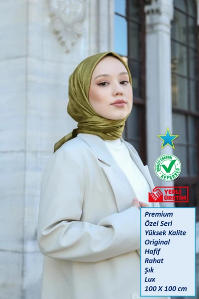 Eşarp - Premium Lux Original Monogram Eşarp (İpek Vual, Yüksek Kalite, Hafif, Rahat, Şık, Scarf) ürün görseli 1