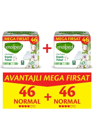 Molped Normal  Pure Soft Avantajlı Mega Fırsat Paketi 46 Lı X 2 Adett ürün görseli 1