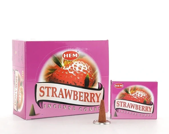 Strawberry Aromalı Konik Tütsü ürün görseli 1