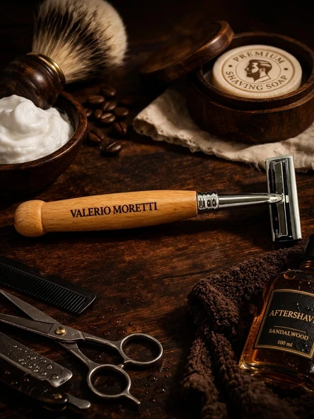 VALORIE MORETTI Bambu Saplı Premium Klasik Tıraş Bıçağı - Resim 5