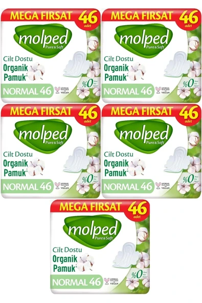 Molped Normal  Pure&Soft Hijyenik Ped 230 (5PK*46) Adet Mega Pk ürün görseli 1
