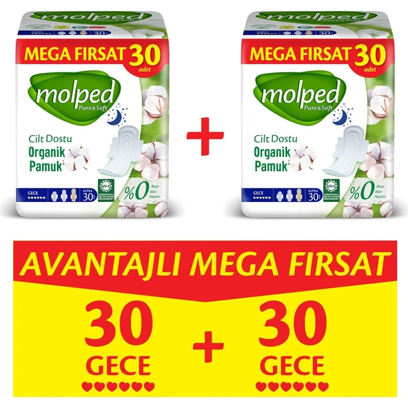 Molped Pure&Soft Gece Avantajlı Mega Fırsat Paketi 60 Adet ürün görseli 1