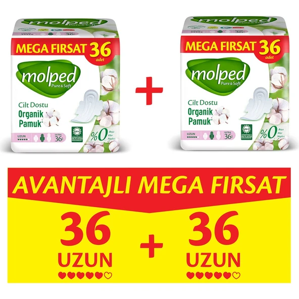 Molped Pure&Soft Uzun Avantajlı Mega Fırsat Paketi 72 Adet ürün görseli 1