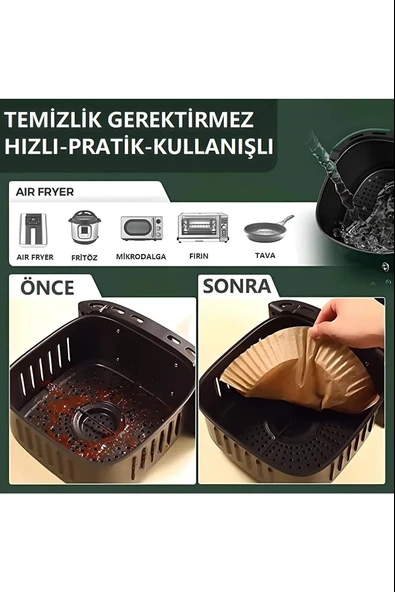 Fritöz Pişirme Kağıdı 50 Adet - Resim 2