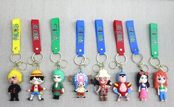 One Piece Karışık Karakterler Silikon Anahtarlık ürün görseli 1
