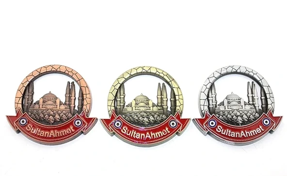İstanbul Temalı Metal Magnet Sultanahmet Yuvarlak Tasarımlı ürün görseli 1
