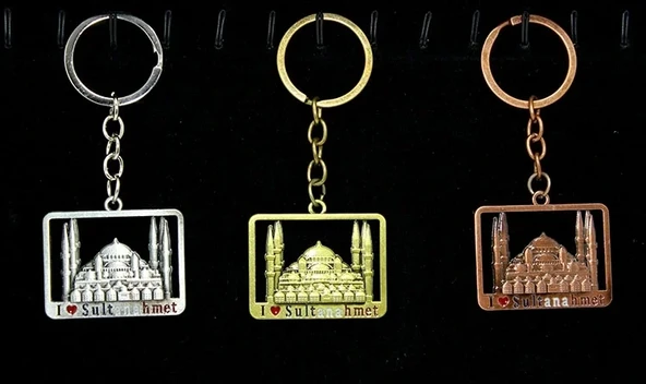 Metal Sultanahmet Anahtarlık Kare ürün görseli 1