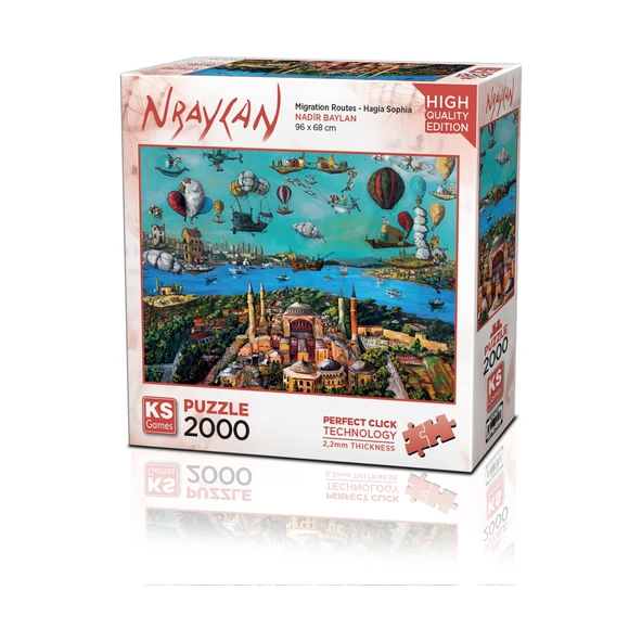 Ks Games Puzzle 2000 Parça Migration Routes - Hagia Sophia 22523 ürün görseli 1