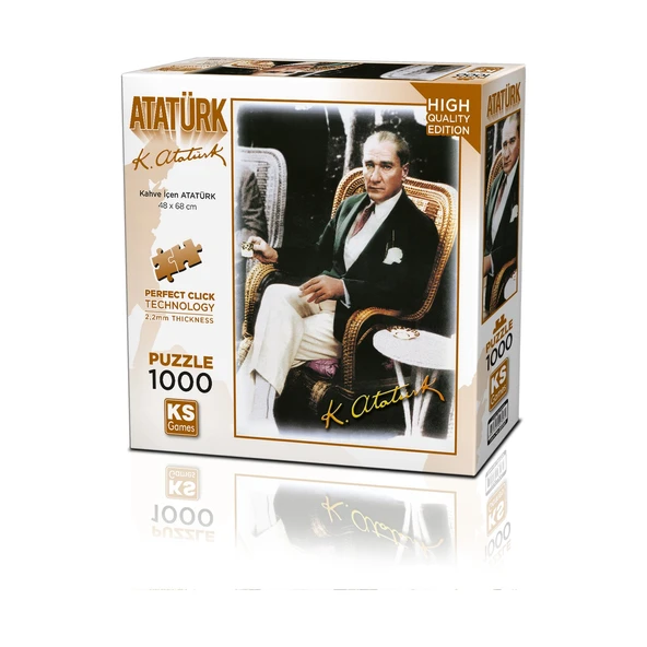 Ks Games Puzzle 1000 Parça Kahve İçen Atatürk 20727 ürün görseli 1