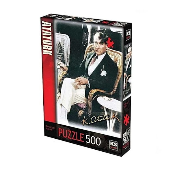 Ks Games Puzzle 500 Parça Yetişkin Kahve İçen Atatürk 11205 ürün görseli 1