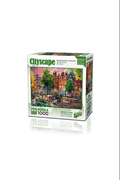 Ks Games Puzzle 1000 Parça Beautiful Sunset In Amsterdam 20793 ürün görseli 1