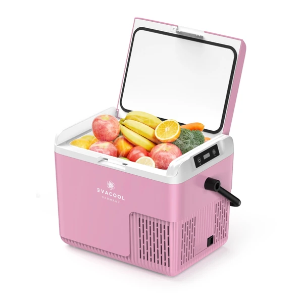 Evacool Eva G20 18L -22C 12-24V Kompresörlü Pembe Taşınabilir Soğutucu ürün görseli 1