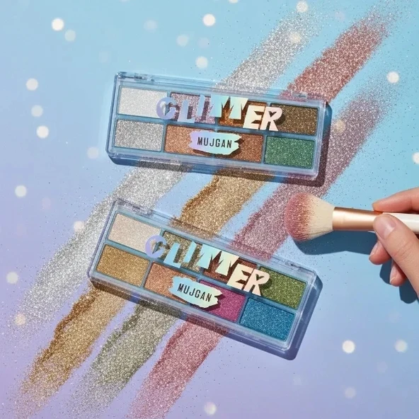 8 Renk Yaz Glitter Far Paleti - 2'li Set ürün görseli 1