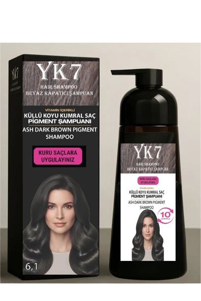 yk7 Beyaz Kapatıcı (küllü koyu kumral 6.1) Hızlı Boya 300 ml. Şampuan 13 Renk Seçeneği ürün görseli 1