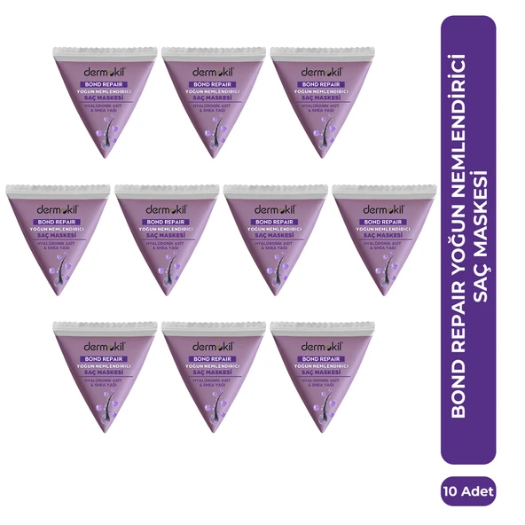 Dermokil Bond Repair Yoğun Nemlendirici Saç Maskesi 25 ml x 10 Adet ürün görseli 1
