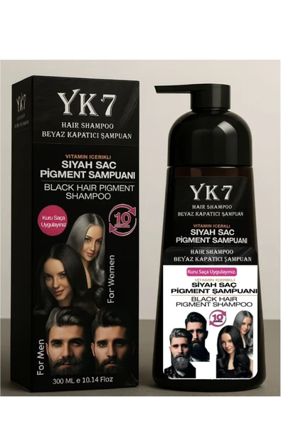 Yk7 Beyaz Kapatıcı (Siyah/Black) Şampuan 300 ml. ürün görseli 1