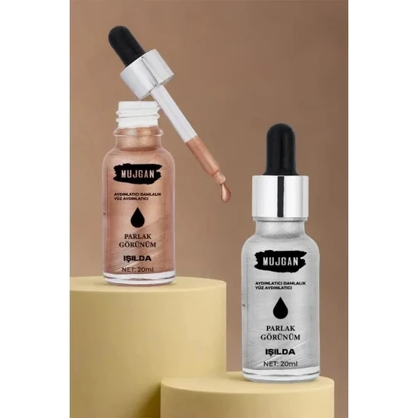 2'li Damlalık Şişeli Likit Aydınlatıcı Highlighter Seti ürün görseli 1