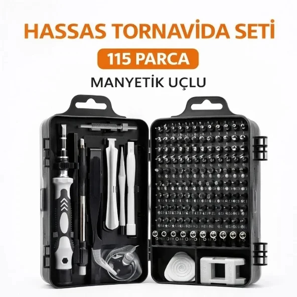 115 Parça Manyetik Uçlu Hassas Tornavida Seti ürün görseli 1