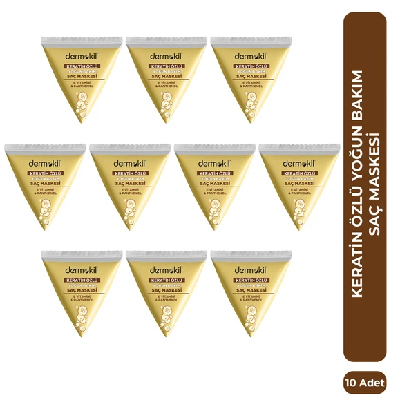 Dermokil Keratin Özlü Saç Maskesi 25 ml x 10 Adet ürün görseli 1