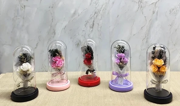 Işıklı Müzikli Romantik Gül Buketi - Resim 2