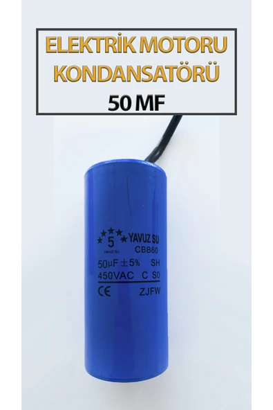 50 MF Daimi Devre Kondansatörü Elektrikli Motor Kondansatörü (50 Mikrofarat) ürün görseli 1