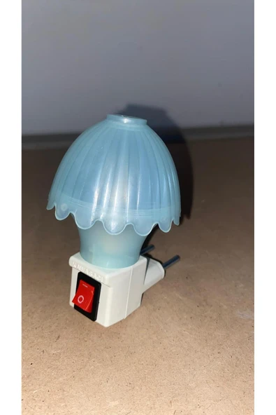 Nostaljik Mantar Tip Gece Lambası Kendinden Fişli Çıt Çıt Anahtarlı 7 Watt Akkor Ampullü ürün görseli 1