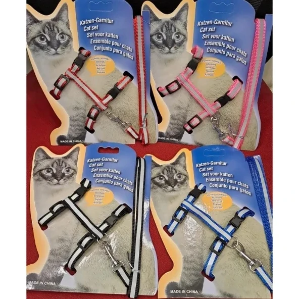 Reflektörlü Kedi Gezdirme Tasması - Resim 3