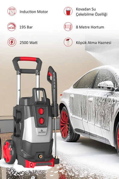 Gaptools Yıkama Makinesi İndüksiyon Motorlu 195Bar GP2500AC ürün görseli 1