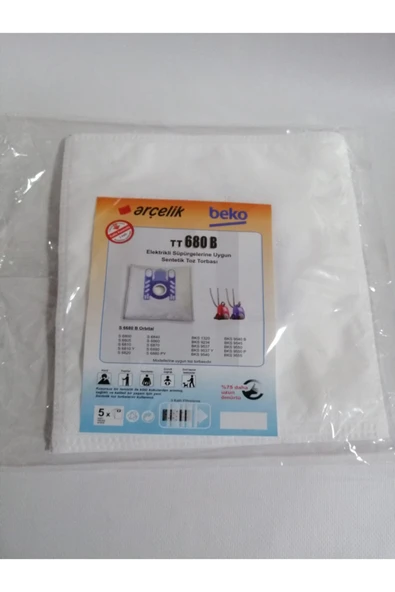Arçelik S 6860 -s6870 -s6880 Elektrikli Süpürge Toz Torbası Bez ürün görseli 1