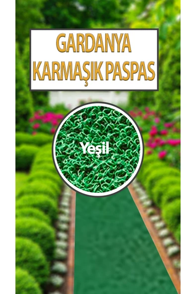 Gardenya Kıvırcık Karmaşık Paspas, Halı, Yolluk Kaymaz 100x100 Cm En 12 Mm Kalınlık ürün görseli 1
