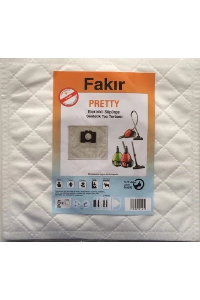 Arçelik Pretty Elektrikli Süpürge Sentetik Toz Torbası (5 Adet) ürün görseli 1