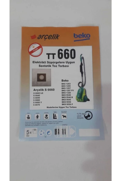 Arçelik - Beko Tt660 Elektrikli Süpürge Torbası ürün görseli 1