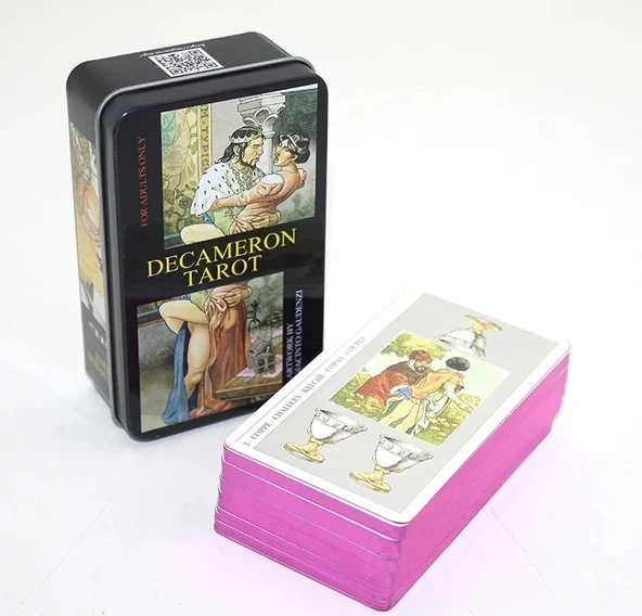 Metal Kutulu Tarot Kartı Decameron ürün görseli 1