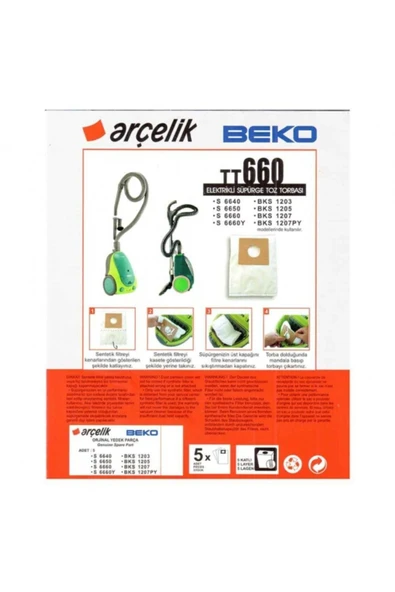Arçelik S6660y Toz Torbası ürün görseli 1
