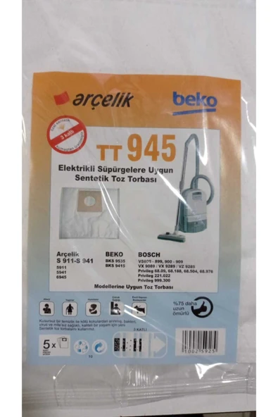 Arçelik Süpürge Torbası - Resim 2
