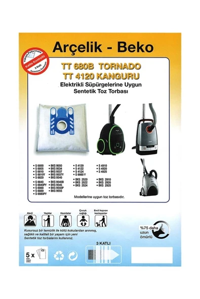Beko Bks2520-bks2522-bks2524 Toz Torbası ürün görseli 1
