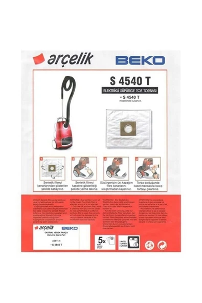 Arçelik 4540 Sentetik Toz Torbası ürün görseli 1