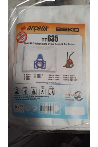Arçelik Beko Altus 6350 Toz Torbası ürün görseli 1