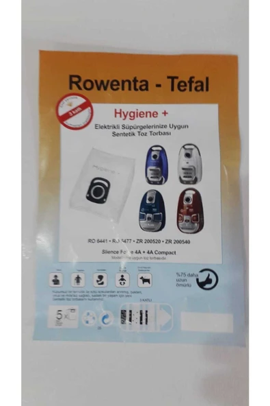 Rowenta - Tefal Hygiene+ Elektrikli Süpürge Torbası ürün görseli 1