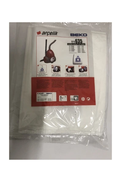 Beko Tt 635 Süpürge Toz Torbası ORJİNAL 5 ADET ürün görseli 1
