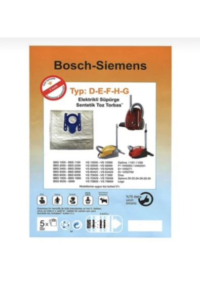 Bosch Siemens Elektrikli Süpürge Toz Torbası ürün görseli 1