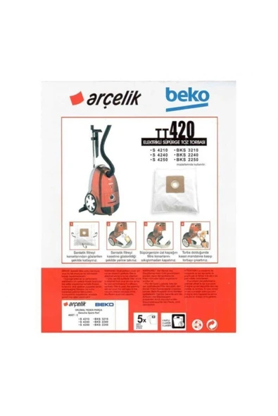 Arçelik Süpürge Torbası/tt420 ürün görseli 1